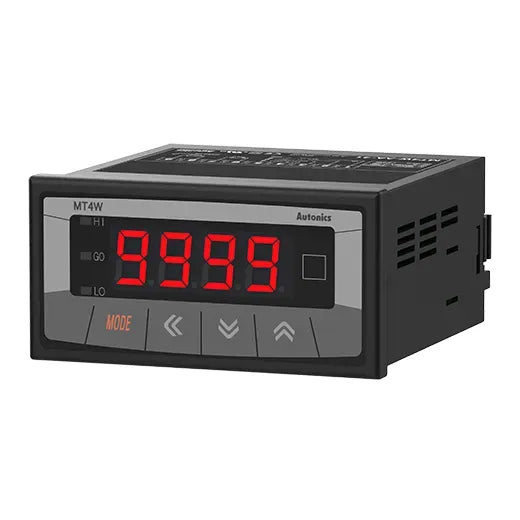 MT4W-DA-10 Amperímetro DC de panel 96WX48Hmm 12-24VCA Relay + transm 4-20mA