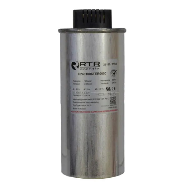 Serie TER Capacitor de potencia trifásico 15kVAR 3×57.56µF 480VCA