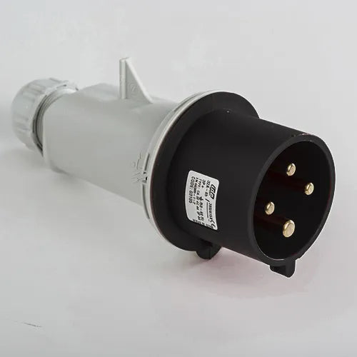 Clavija aérea 32A 3P+T 500VCA 7h Negro IP44