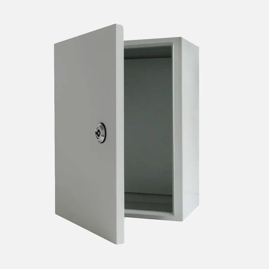 Gabinete mural c/plat. 300Hx200Wx150Dmm Acero lam. en friogalv RAL7035 IP66