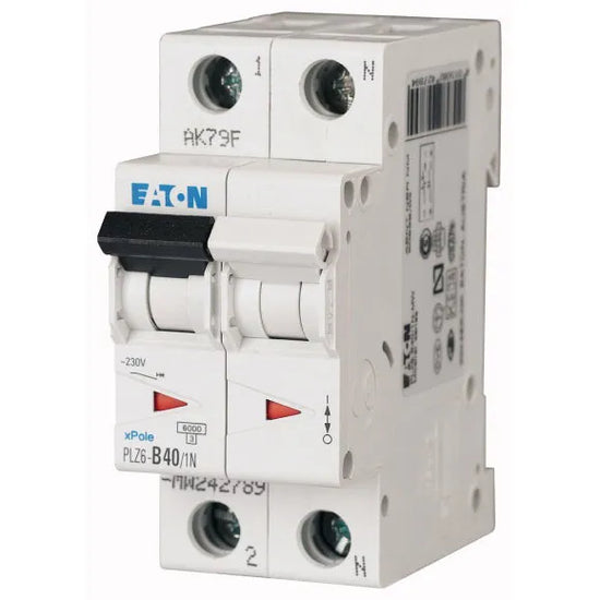 PLZ6-C40/1N-MW Xpole Interruptor termomagnético (ITM) 1P+N 40A 6kA Curva C