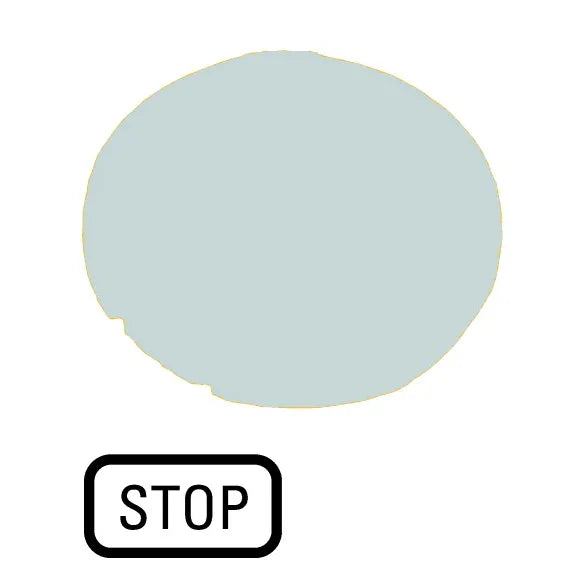 M22-XDL-W-GB0 RMQ-Titan Lente para Botón Diseño-Plano color Blanco -STOP-