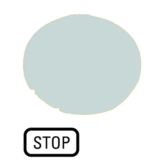M22-XDL-W-GB0 RMQ-Titan Lente para Botón Diseño-Plano color Blanco -STOP-