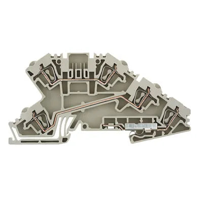 ZDL 2.5/L/L/PE Clema 2-Pisos + PE 2.5mm² 26-12AWG 20A 500VCA Beige