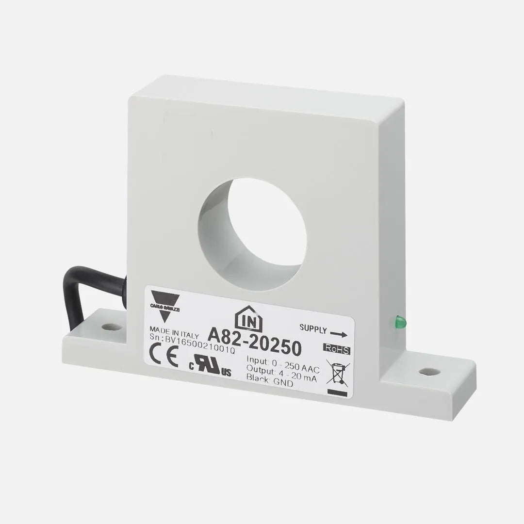 Transformador de corriente RMS 0-50A AC 4-20A DC con Led verde IP40
