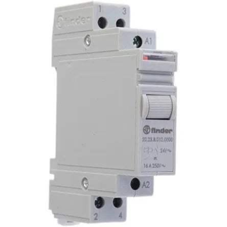 Telerruptor modular tipo desviador 120VCA 1NA+1NC 16A 250V Riel DIN