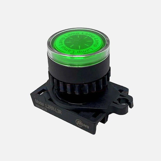 L2RR-L3G Cabezal de luz piloto tipo saliente redondo plano 22mm verde