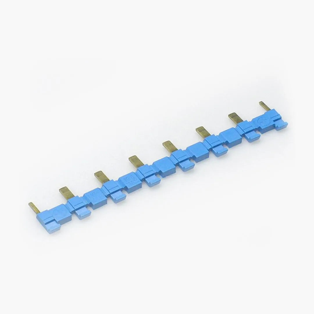 Puente de 8 terminales color azul 10A 250V para usarse con S38.01/11…, S93.02/