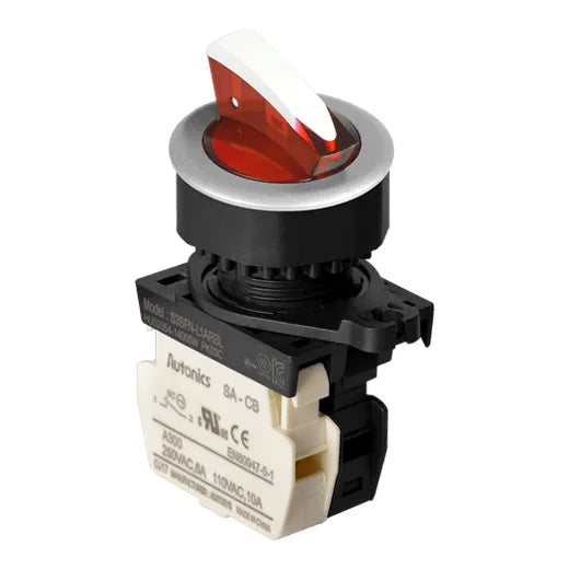 SELILUM C/ENCL 2P 30mm ROJ NA12-24V90°