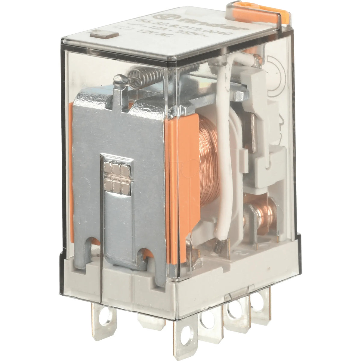 Relevador de potencia 8 pines 120VAC 2CO 2NA2NC AgNi 12A 250V