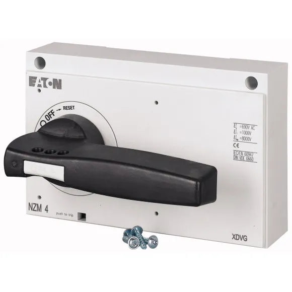 NZM4-XDV Maneta giratoria montaje en interruptor color negro-gris Tamaño 4