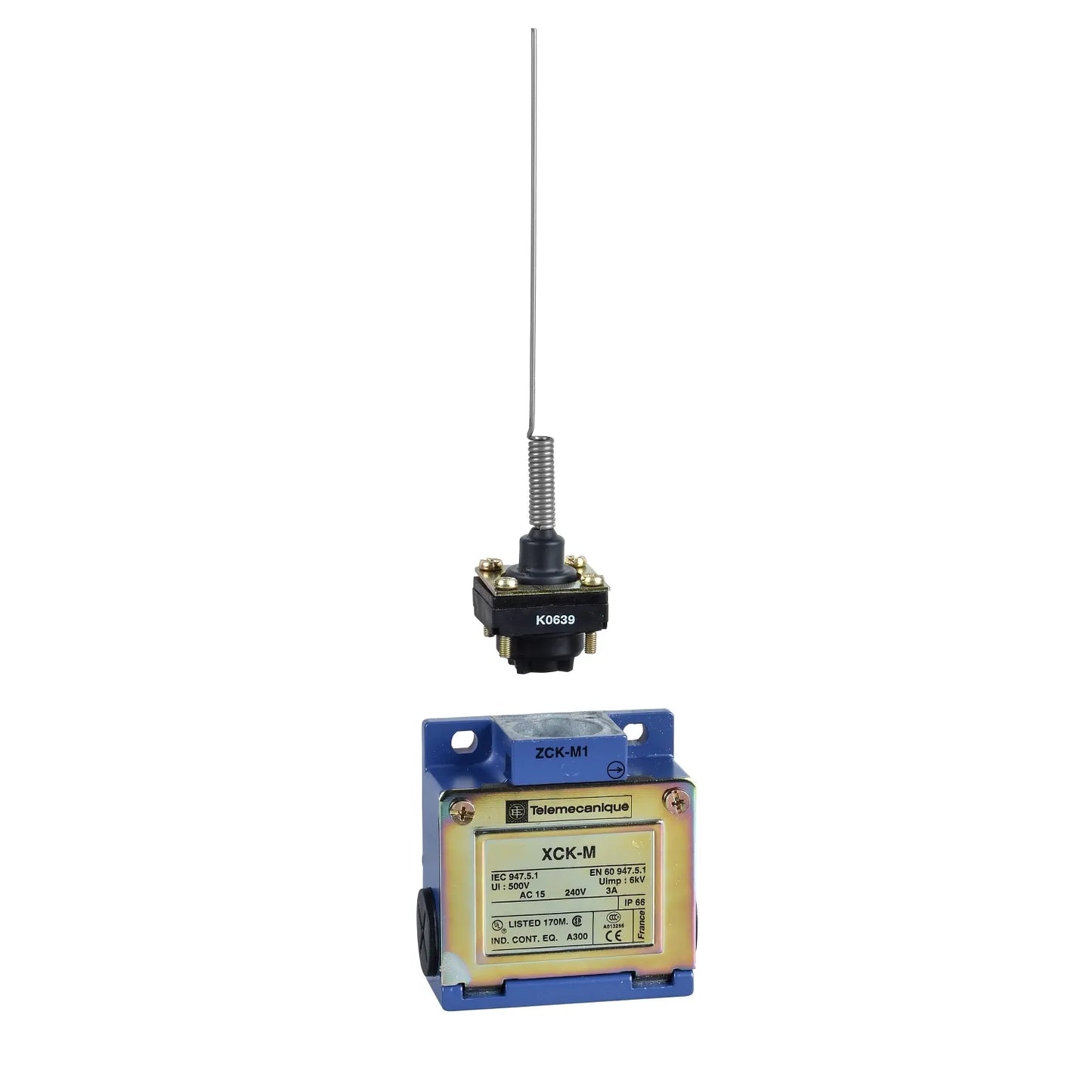 INTERRUPTOR DE LIMITE METALICO ACTUADOR CATS WHISKER 1NANC 10A 250V 003-DET