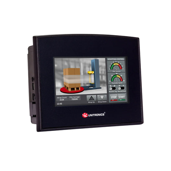 PLC+HMI 4.3” LCD TFT 480x272px 10DI (3xHSC), 2D/AI 8DO (Relé)