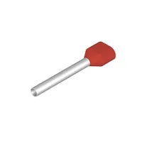 H1,5/16D ZH SW Terminal doble ferrul aislado 25L 1mm² 17AWG DIN Rojo 500PZ