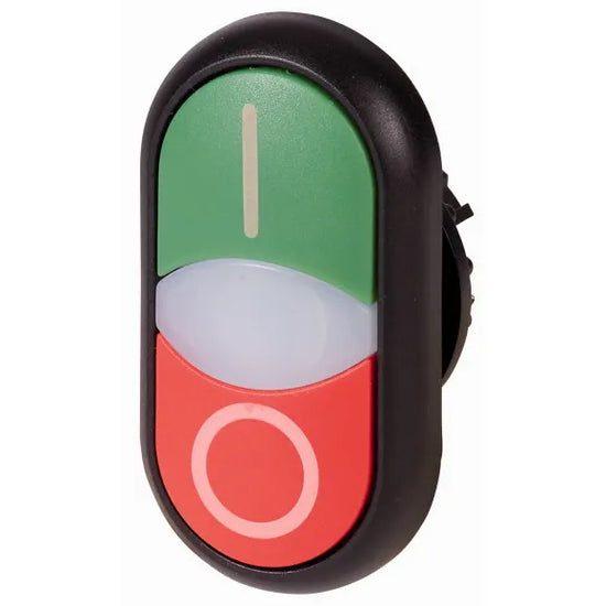M22S-DDL-GR-X1/X0 Botón doble Momentáneo iluminado Verde/Rojo I – 0
