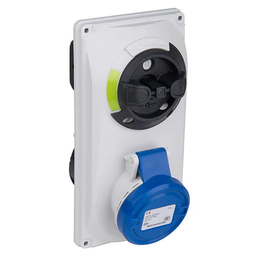 Base emportrar enclavamiento 16A 2P+T 230VCA 6h Azul IP44-IP54