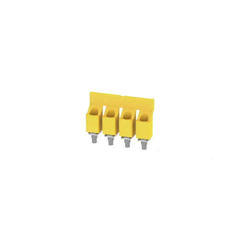 WQV 16/4 Puente atornillable amarillo de 4 polos para WDU de 16 mm²