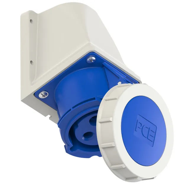 2824 Base mural 2P+T 6H 32A 230V IP67 Azul