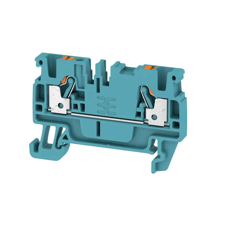 A2C 2.5 BL Clema Push-in 2 conexiones 2.5mm² 28-12AWG 24A 800VCA Azul