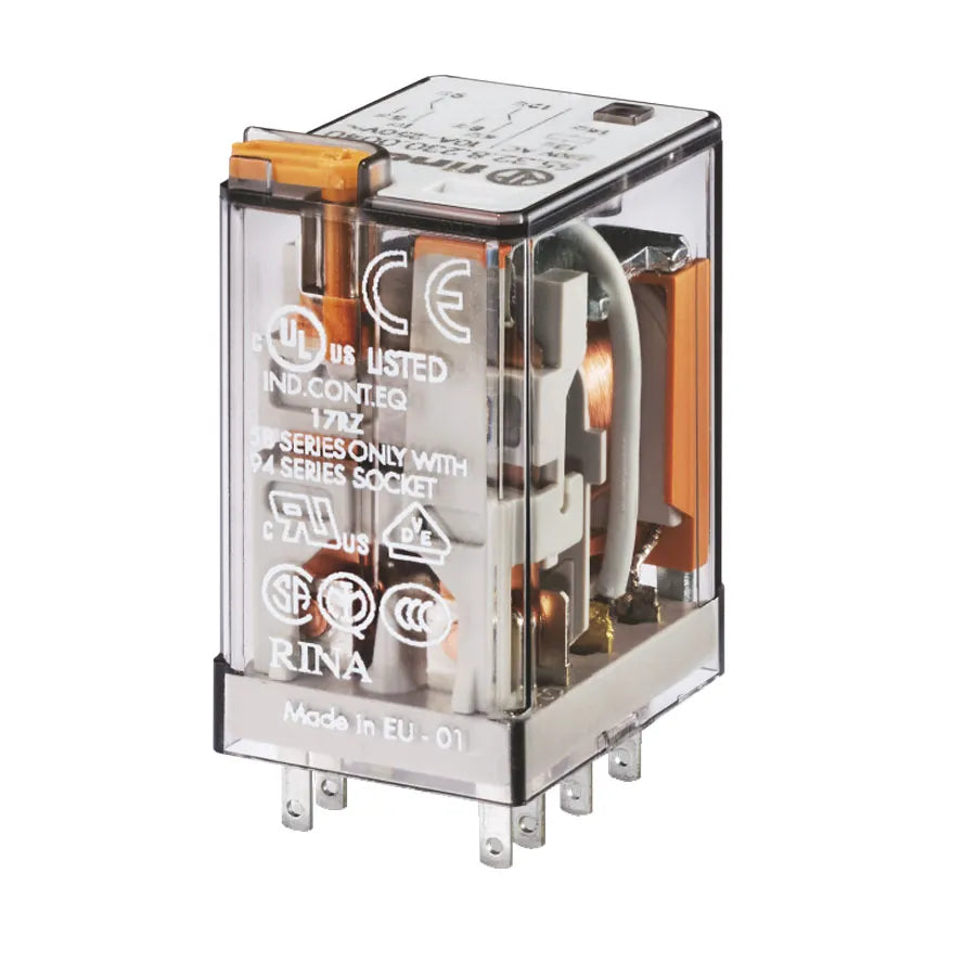 Relevador industrial 8 pines 12VAC 2CO 2NA2NC AgNi 10A 250V