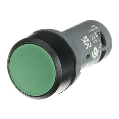 BOTON 22MM MOMENTANEO COLOR VERDE 1NC 1NO 300V