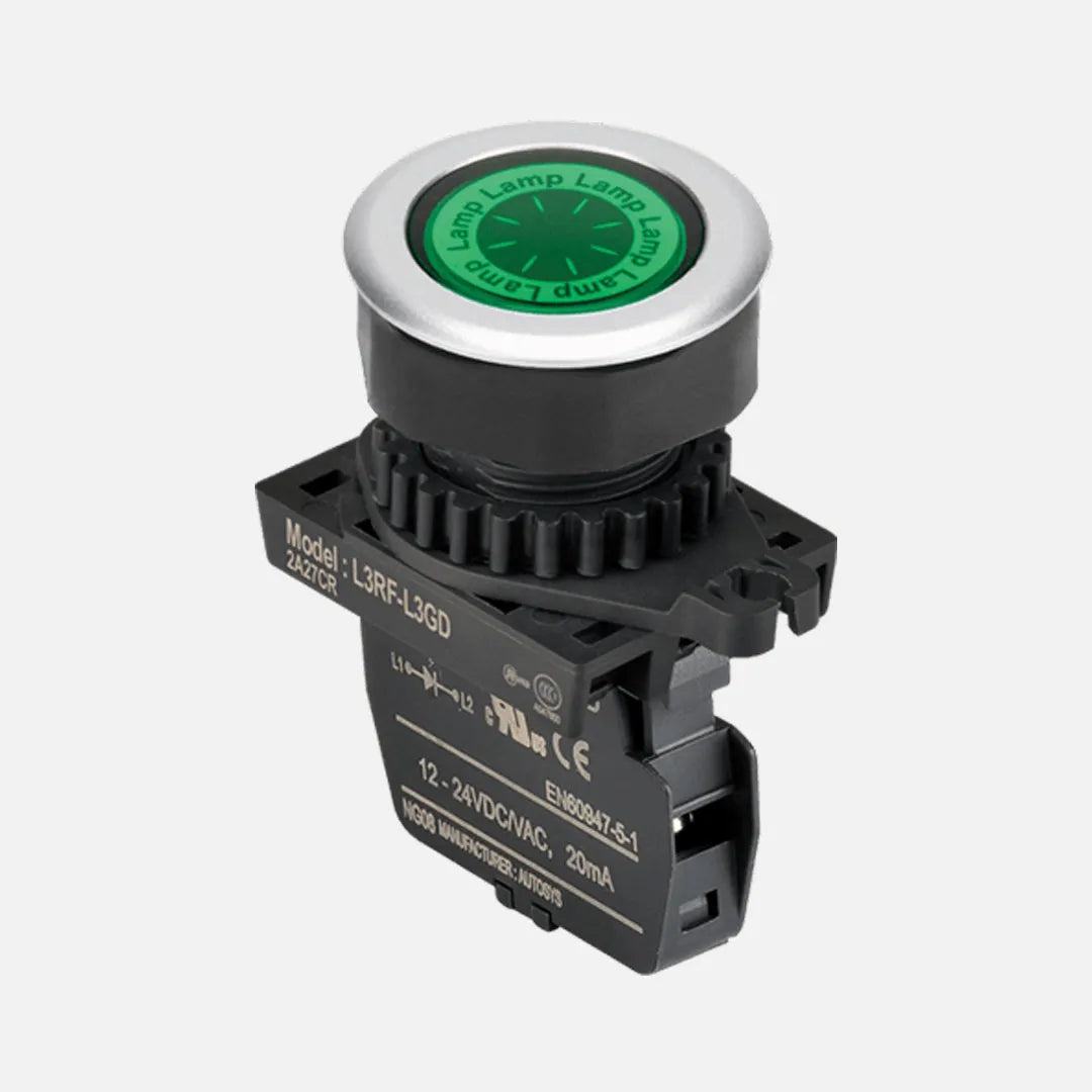 LAMP 30mm VERDE MOD RAZ 110-220V