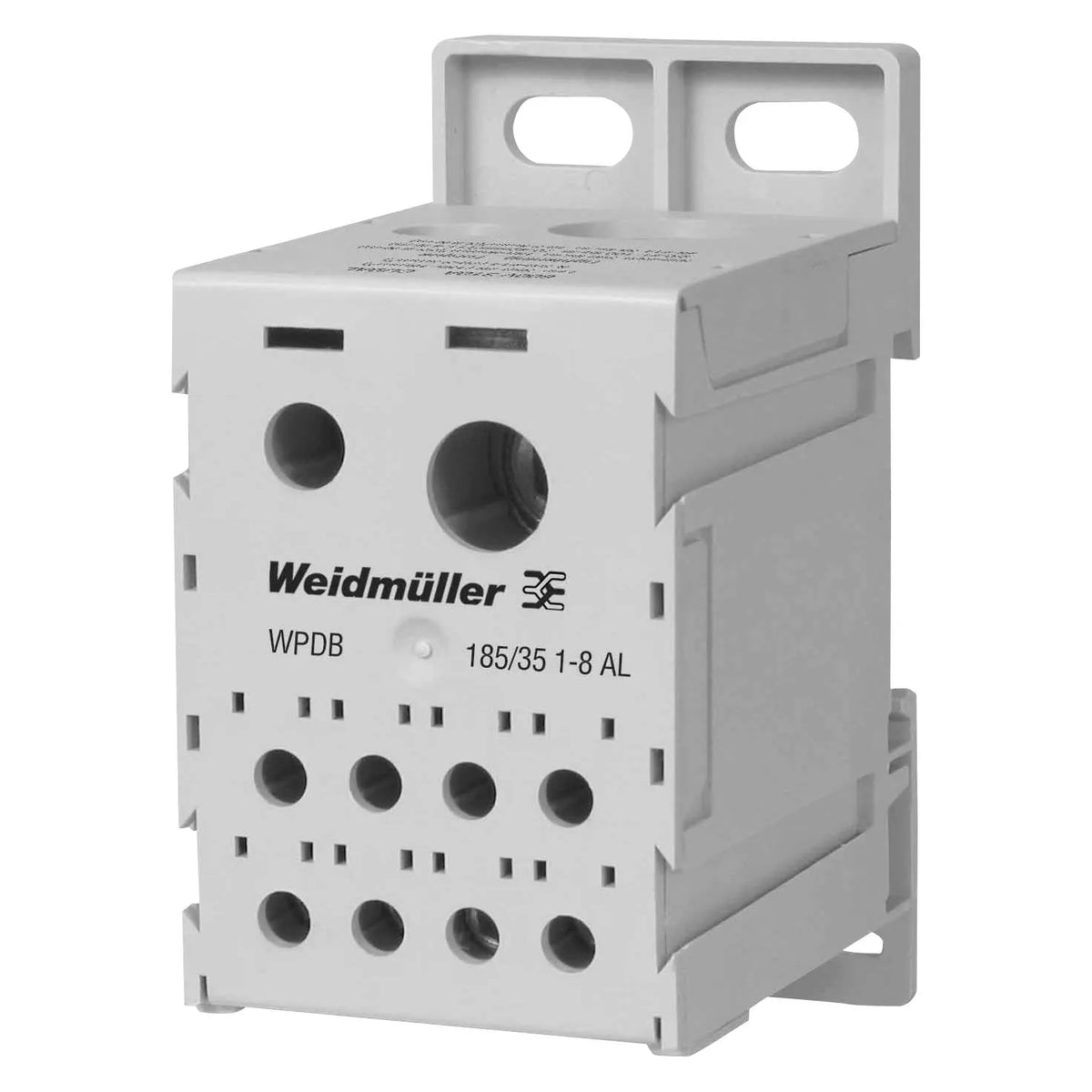 WPDB 185/35 1-8 AL Bloque de distribución 1×8 Aluminio 310A 600VCA