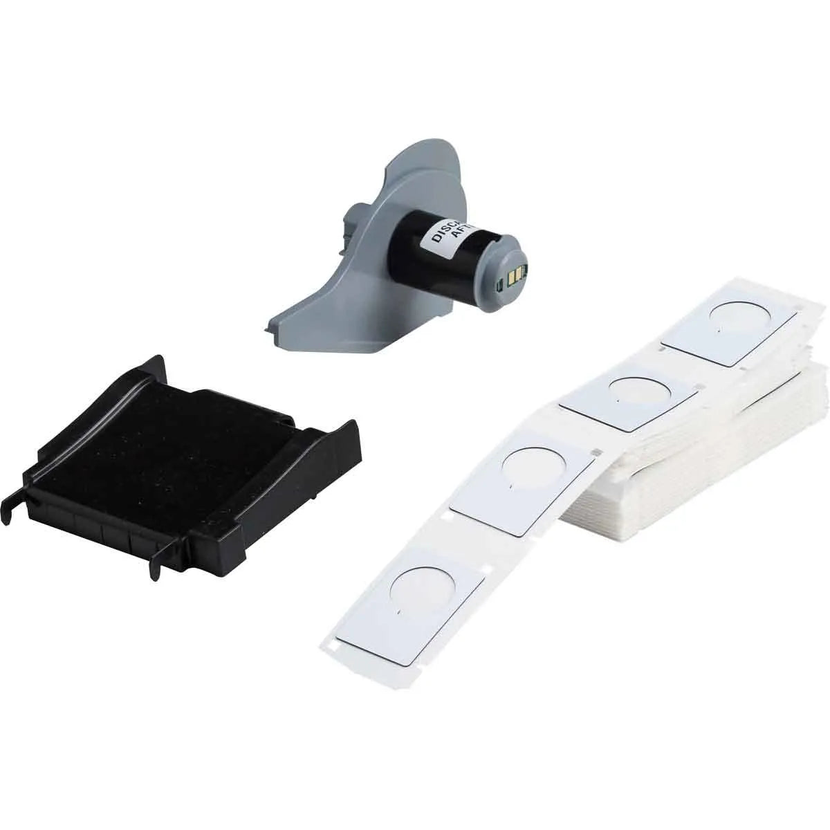 Etiqueta para botoneras de poliéster realzado 1.2Wx1.9Hin 100Pz Blanco