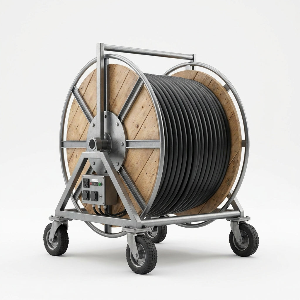 BIND Coxreels PC17L-5010 Spring Rewind Power Cord Reel: 50' Capacity 10 AWG