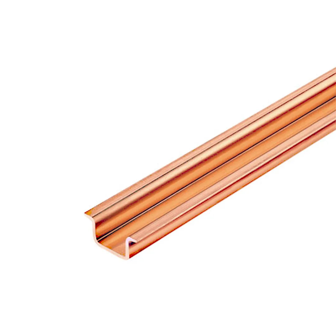 TS 35X15/2.3 2M/CU/BK Riel DIN profundo sin perforar 35Bx15Hmm 2 metros Cobre