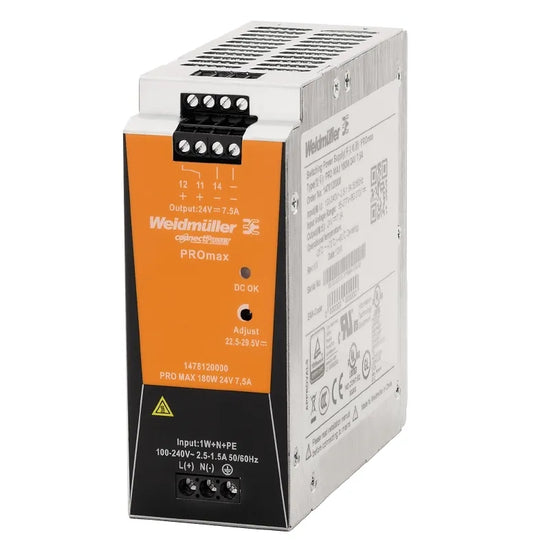 PROmax Fuente de alimentación monofásica 100-240VCA Output 180W 24V CD 7.5A