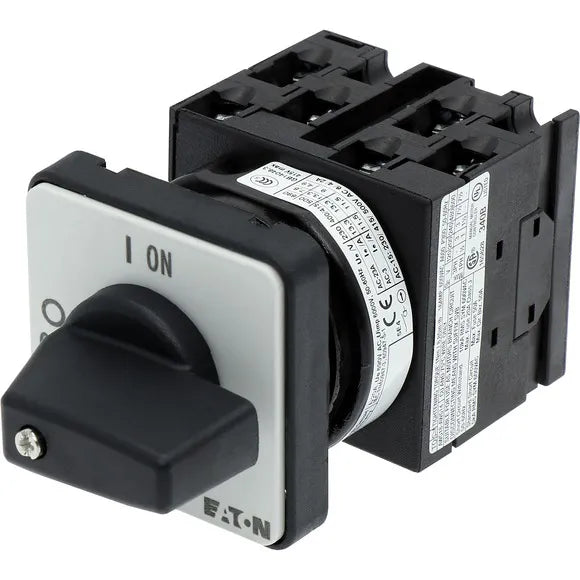 T0-3-8342/E Interruptor CAM ON-OFF Manija negra 6P 20A para empotrar IP65