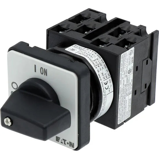 T0-3-8342/E Interruptor CAM ON-OFF Manija negra 6P 20A para empotrar IP65