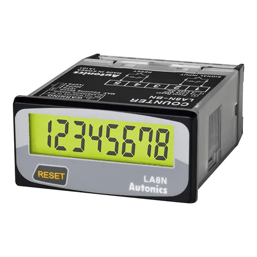 LA8N-BV-L Contador totalizador 8dig 48WX22H Indicador entrada 4-30VCD(PNP)