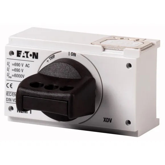 NZM2-XDV Maneta giratoria montaje en interruptor color negro-gris Tamaño 2
