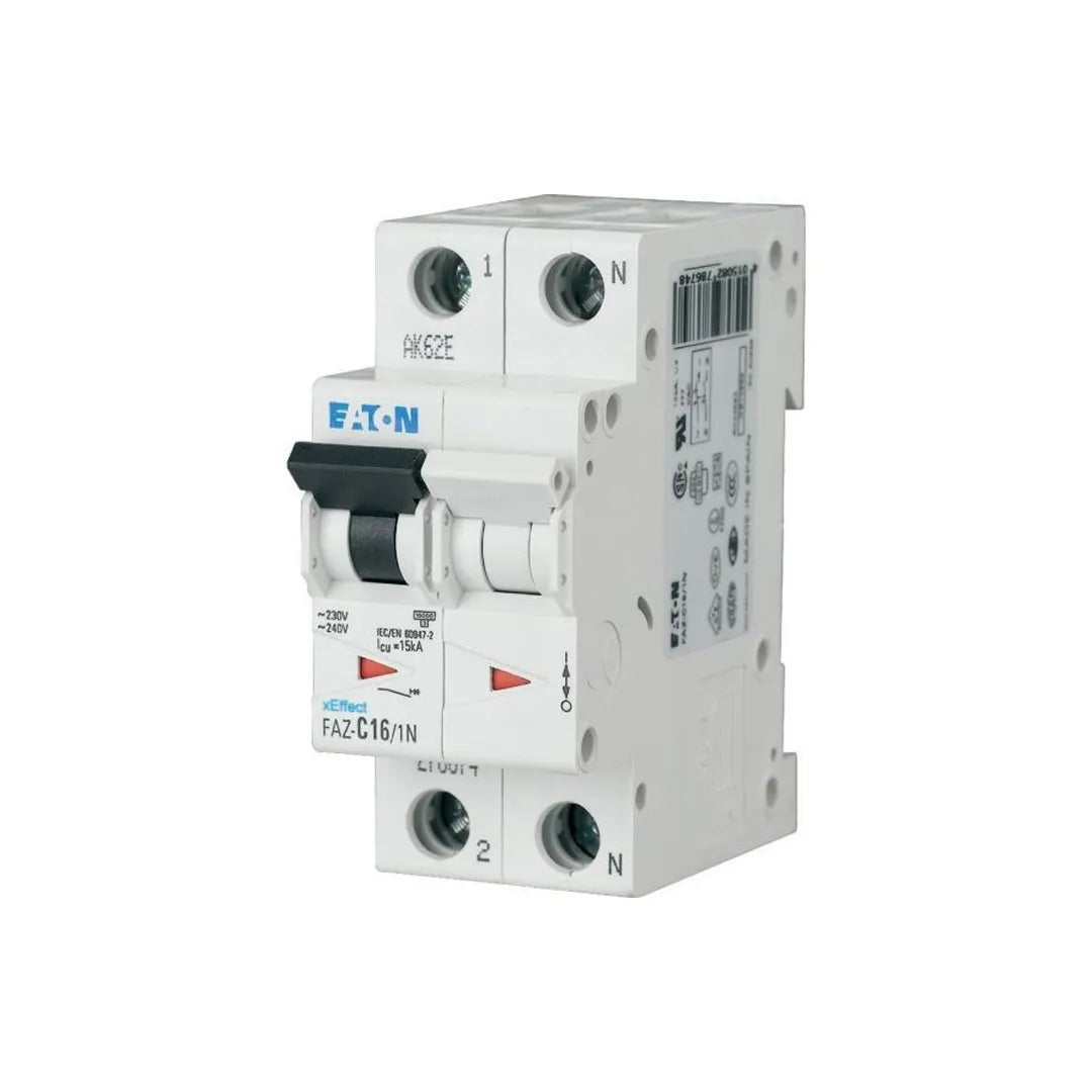 FAZ6-C16/1N Interruptor termomagnético miniatura MCB 1P+N 16A 10kA Curva C