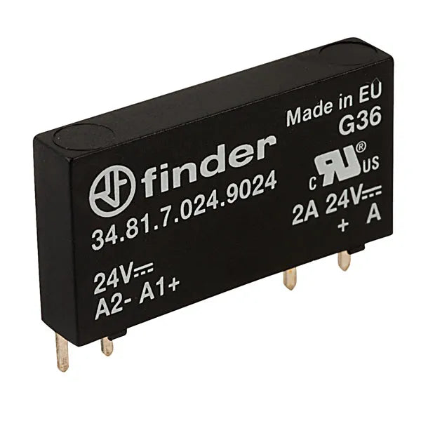 Relevador de estado solido ultra delgado 1NA 4 pines 6A Input 24VCD Output 24VCD