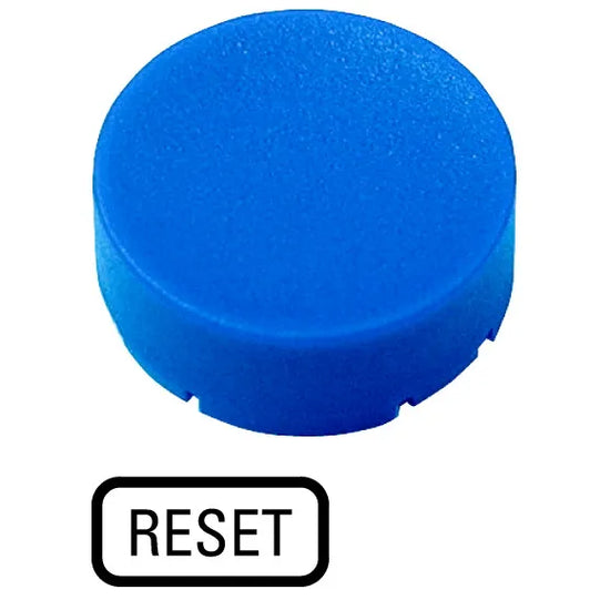 M22-XDH-B-GB14 RMQ-Titan Placa para Botón Diseño-Saliente color Azul -RESET-
