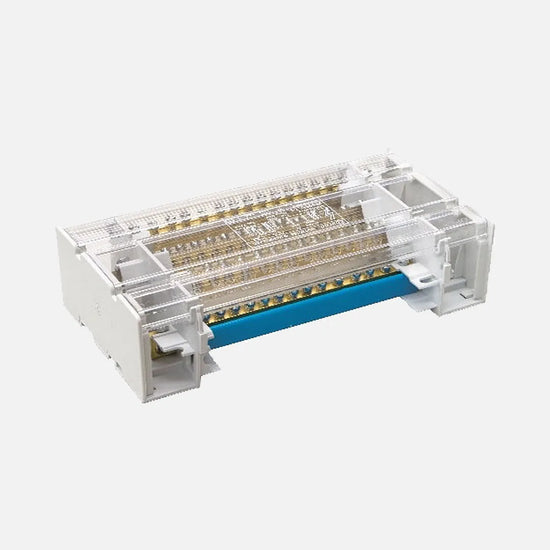 Bloque de terminales de distribución tetrapolar 1+15 orificios por polo 160A 750