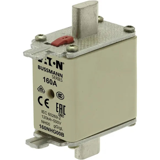 NH HRC Fusible cuadrado Clase gG/gL DIN 00 160A 500VCA 120kA Doble indicación