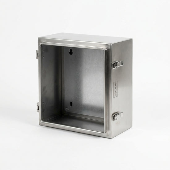 Gabinete c/platina de montaje 200mmHX200mmWX150mmD Acero inox. SS304 IP66, IK10
