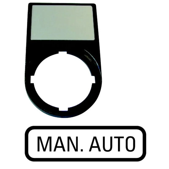 M22-ST-XGB11 RMQ-Titan Portaetiqueta Negro con etiqueta MAN-AUTO