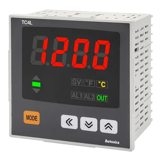 TCN4L-24R Control de temperatura Display Dual 96WX96H 100-240VCA Relay&SSR 2AL