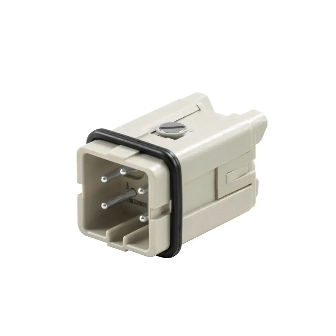 HDC-HA-4SS Inserto macho Conexión tornillo 4P+PE 16A 400V Grupo 1