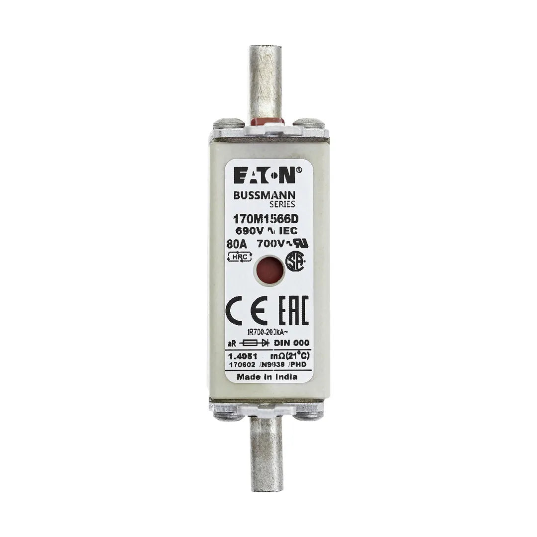 FUSIBLE RAPIDO CUADRADO 000 aR TIPO T 80A 690V (IEC) 200kA