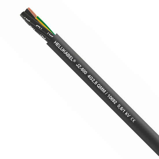 JZ-600 Cable control 4×12, 80°C, cobre, PCV/Negro, negro con num, 600v