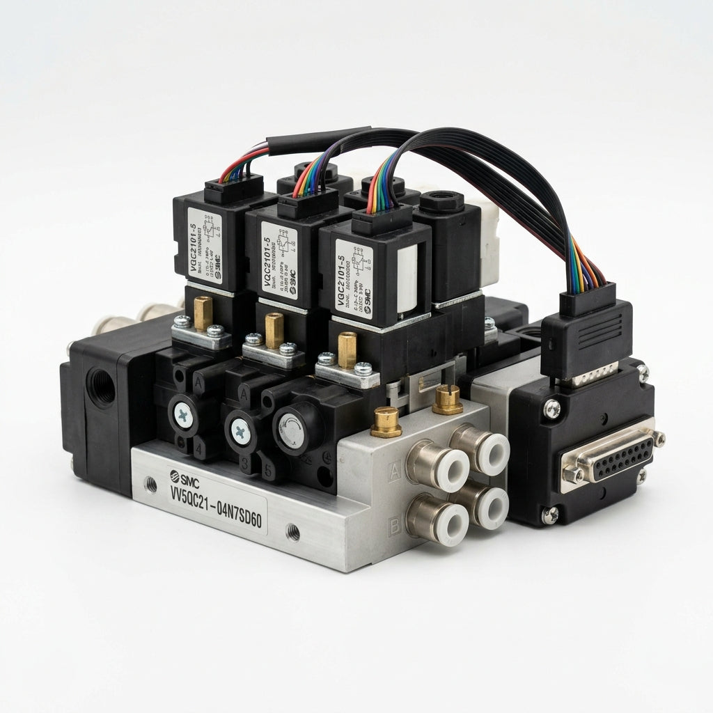 Smc Vv5qc21 04n7sd60 manifold base tipo plug-in