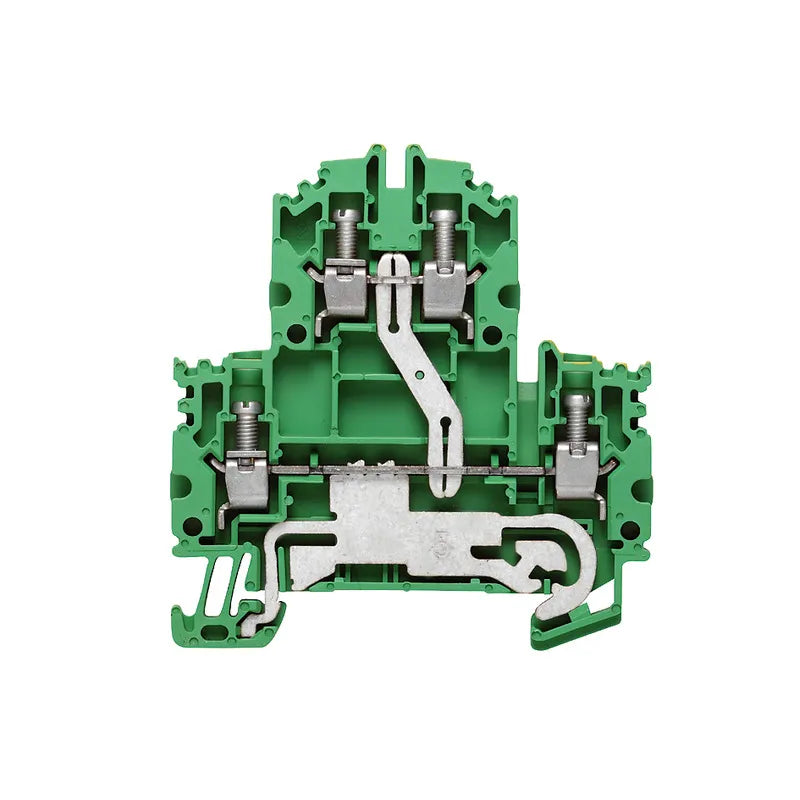 WDK 4N PE Clema 2-Pisos PE compacta 4mm² 26-10AWG 800VCA Verde-Amarillo