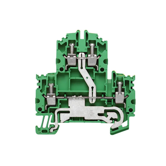 WDK 4N PE Clema 2-Pisos PE compacta 4mm² 26-10AWG 800VCA Verde-Amarillo