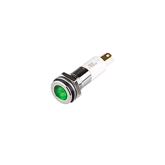 PILOTO LED ULTRABILLANTE 10MM 110VCA RAZANTE VERDE C/CONECTOR IP60